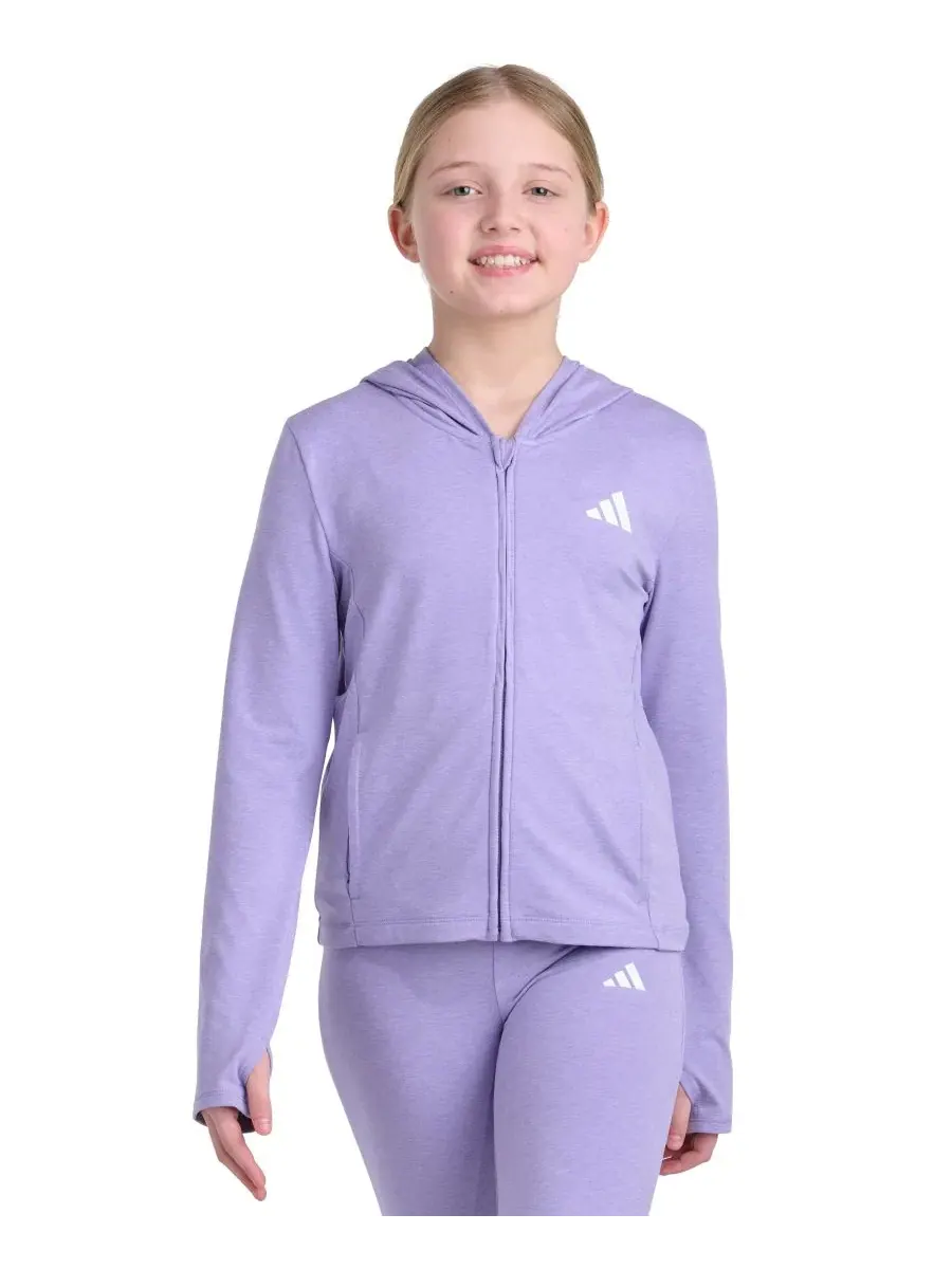 Детская куртка с капюшоном и длинным рукавом, slim fit adidas