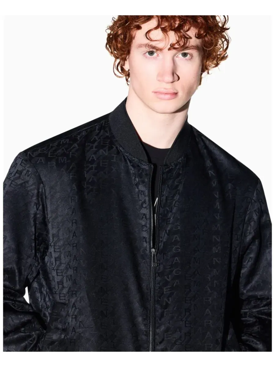 Бомбер с принтом, бренд A|X Armani Exchange — изображение 3 из 5, глубокий темно-синий