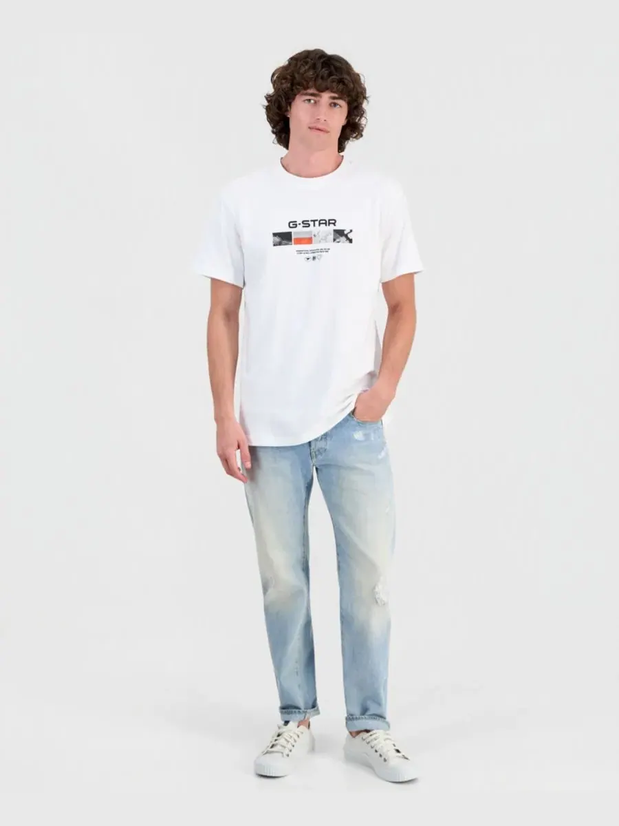 Футболка с многоцветным принтом G-Star Raw — изображение 2 из 4, белый