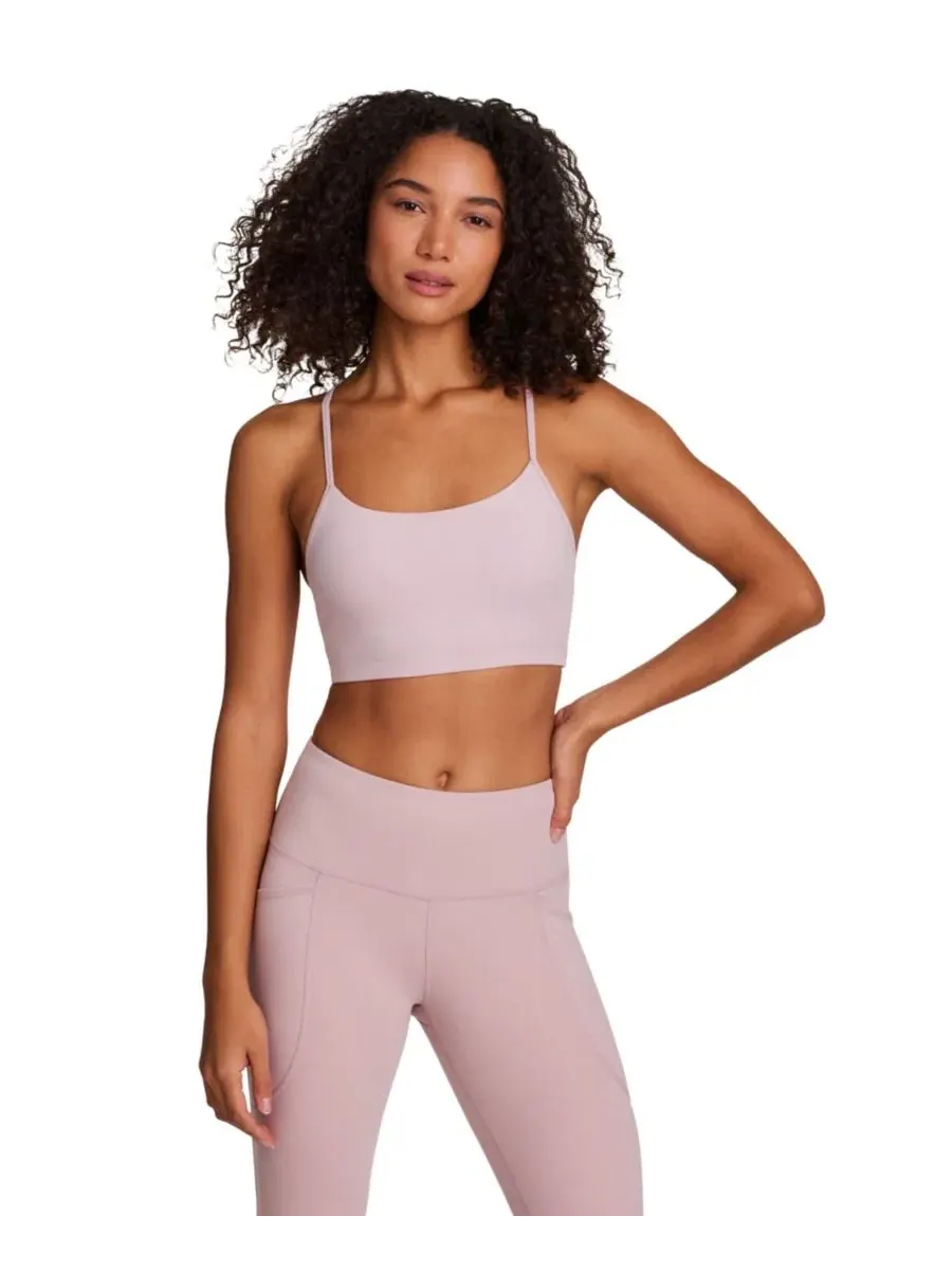 Женский укороченный бюстгальтер без застежек Reebok, Muted Mauve