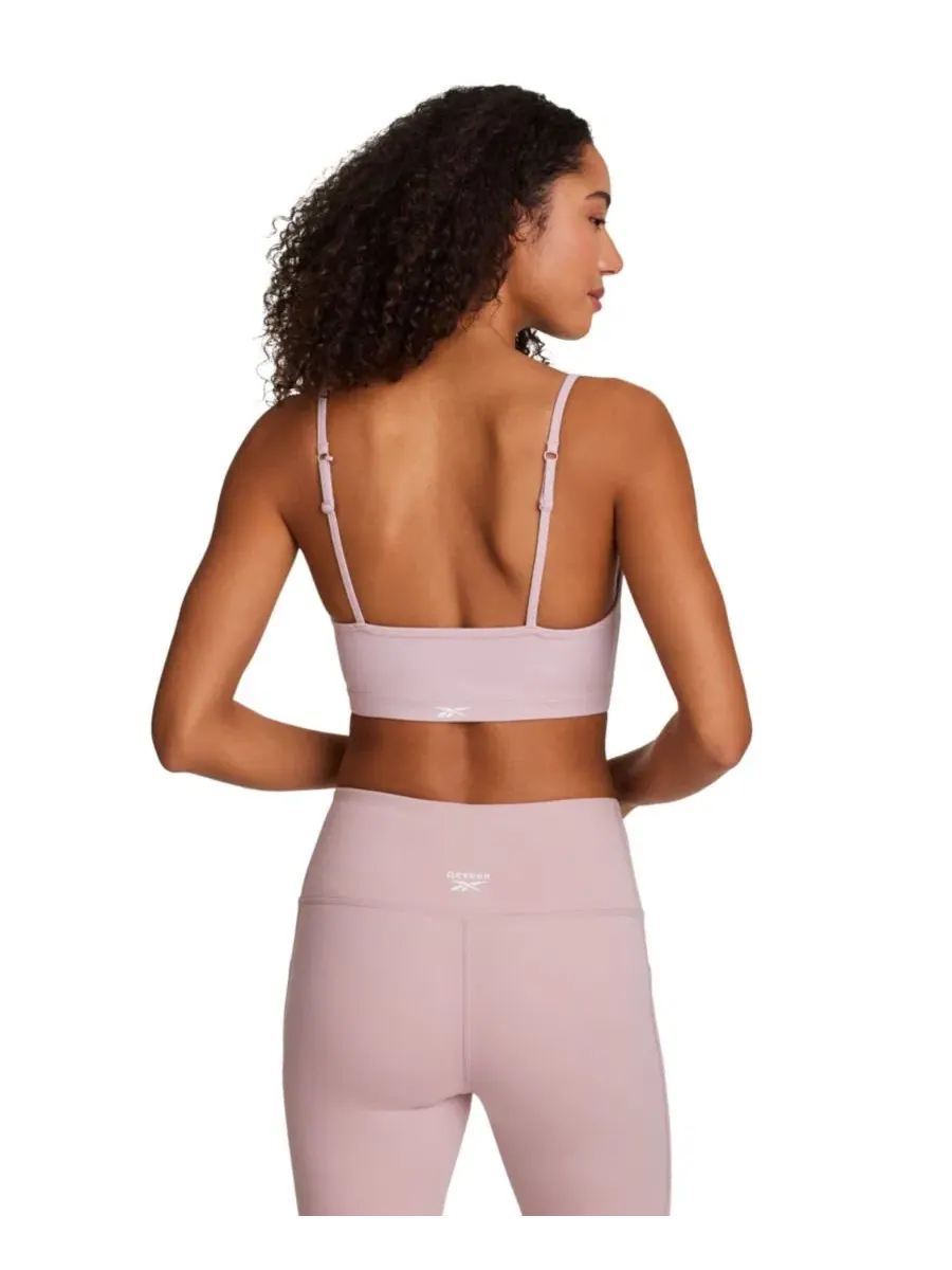 Женский укороченный бюстгальтер без застежек Reebok, Muted Mauve — изображение 4 из 6