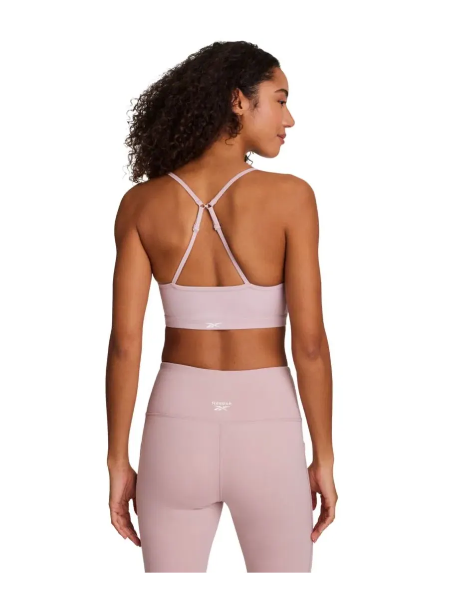 Женский укороченный бюстгальтер без застежек Reebok, Muted Mauve — изображение 5 из 6