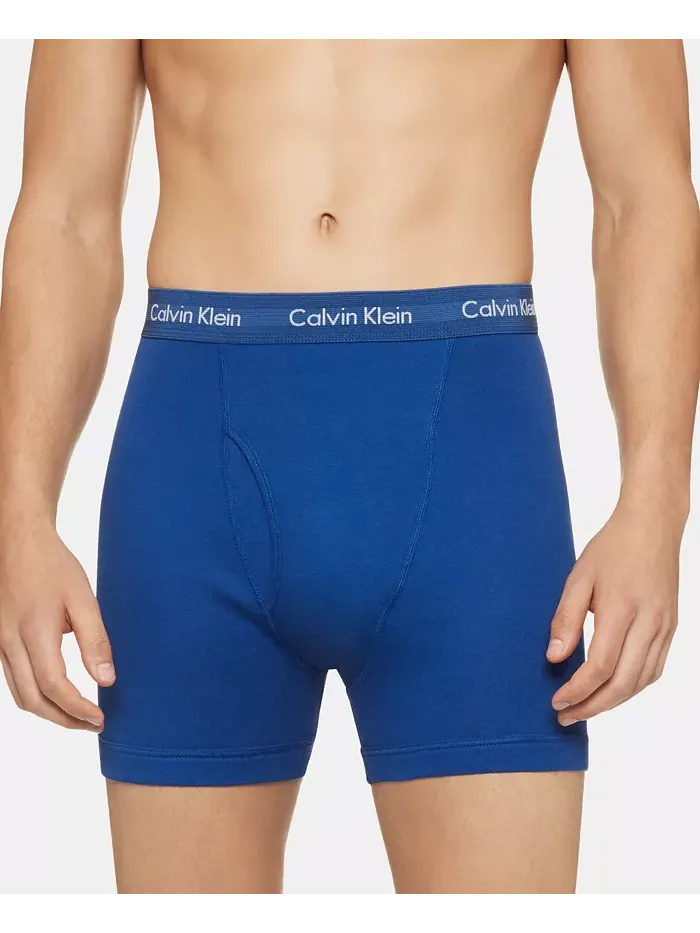 Мужские классические трусы-боксеры из хлопка, 5 штук Calvin Klein — изображение 2 из 7, синий