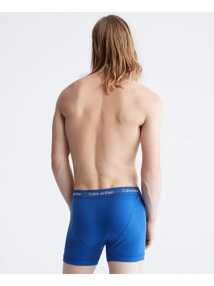 Мужские классические трусы-боксеры из хлопка, 5 штук Calvin Klein — изображение 4 из 7, синий