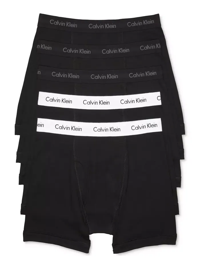 Мужские классические трусы-боксеры из хлопка, 5 штук Calvin Klein — изображение 1 из 7, белый