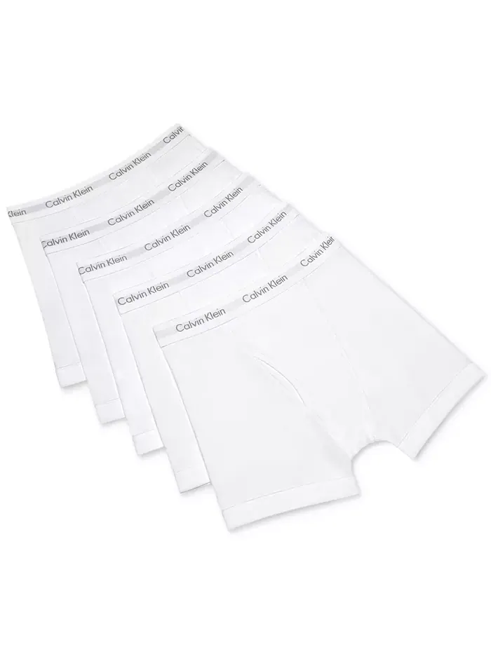 Мужские классические трусы-боксеры из хлопка, 5 штук Calvin Klein — изображение 2 из 6, белый
