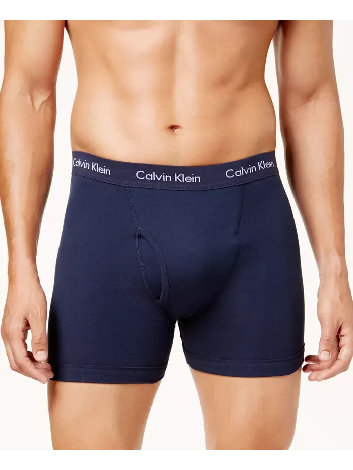 Мужские классические трусы-боксеры из хлопка, 5 штук Calvin Klein — изображение 4 из 6, белый