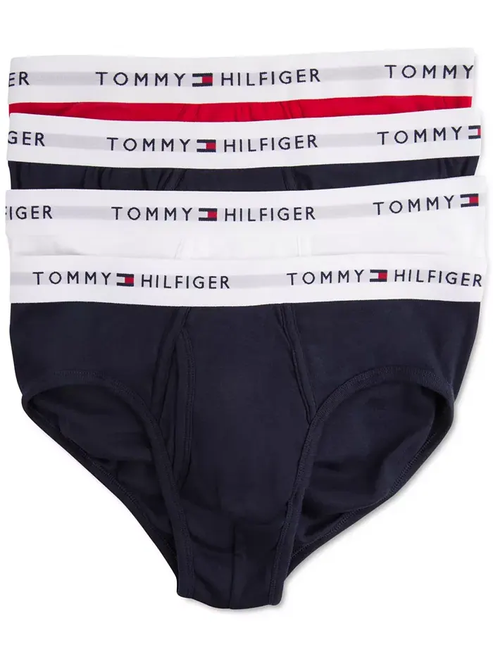 Мужские классические хлопковые трусы с влагоотводящим эффектом, 4 шт Tommy Hilfiger — изображение 1 из 3, махагони