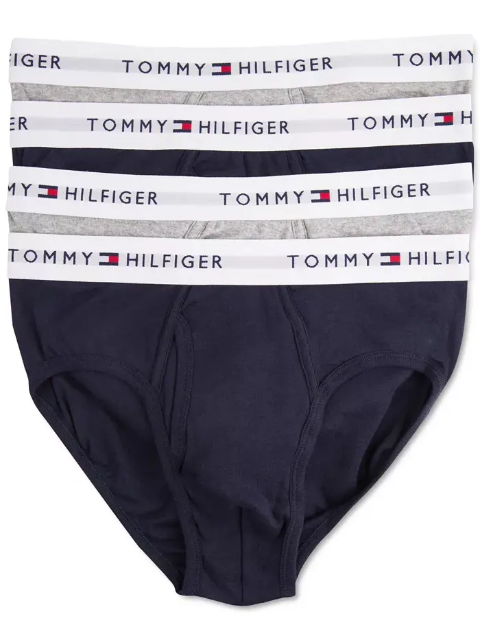 Мужские классические хлопковые трусы с влагоотводящим эффектом, 4 шт Tommy Hilfiger