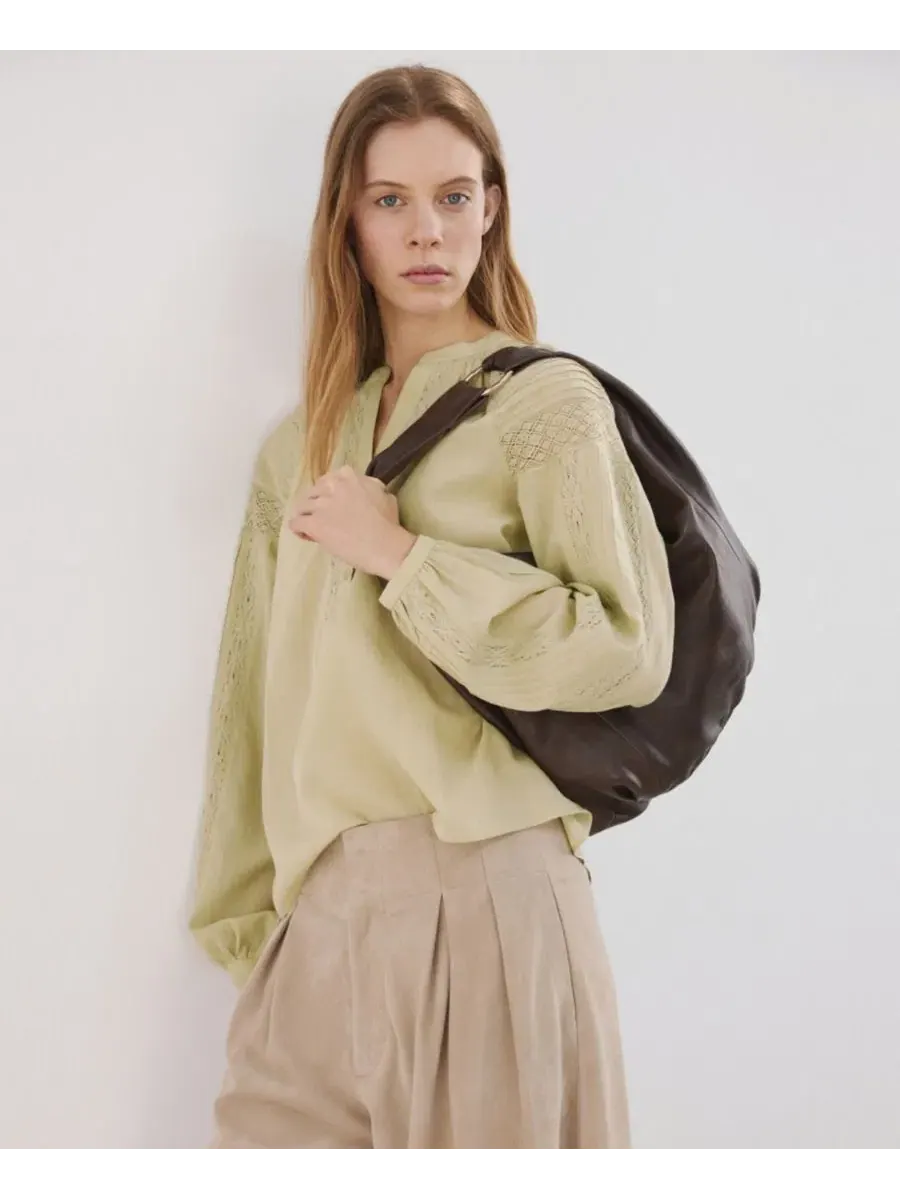 Женская вышитая ажурная блузка Mango