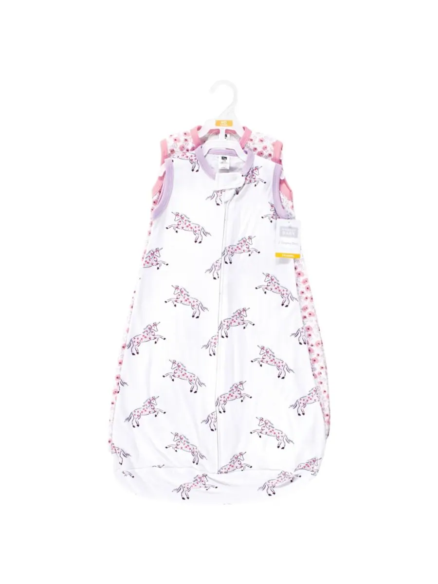 Хлопковая блузка с длинными рукавами - решение для сна Hudson Baby, Floral unicorn sleeveless — 2