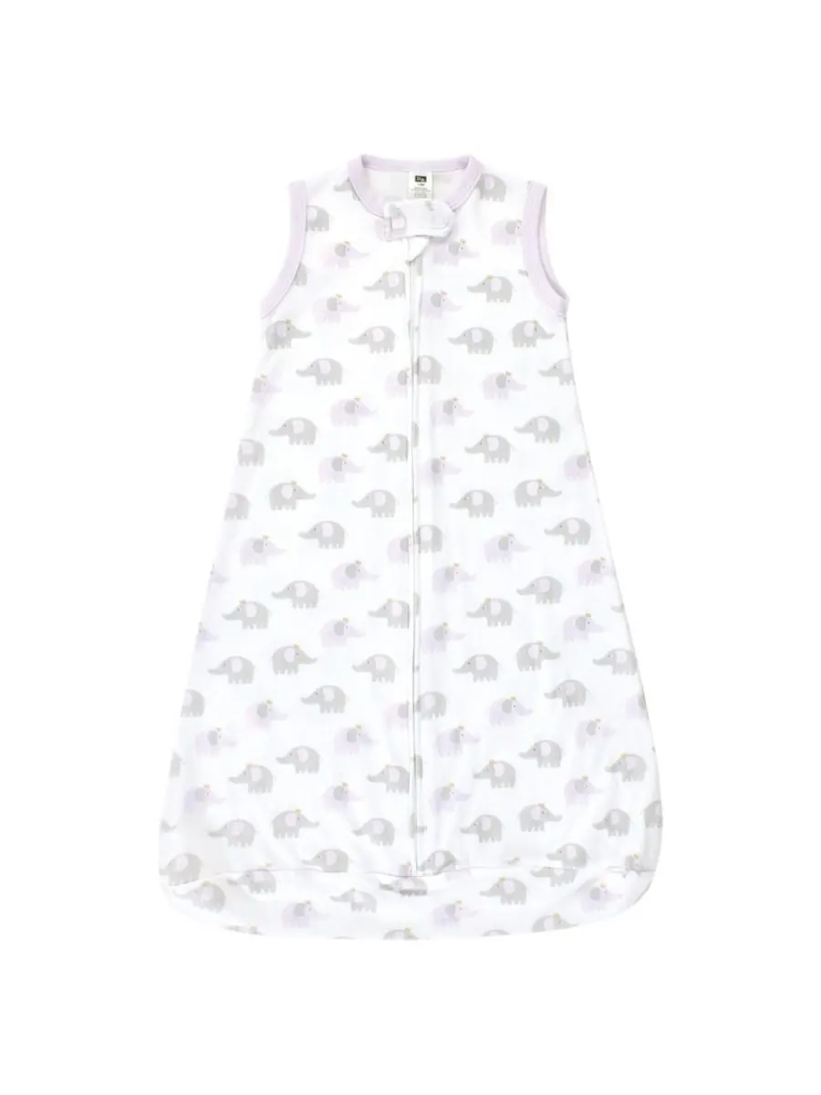 Хлопковая блузка с длинными рукавами - решение для сна Hudson Baby, Lilac elephants sleeveless — 2