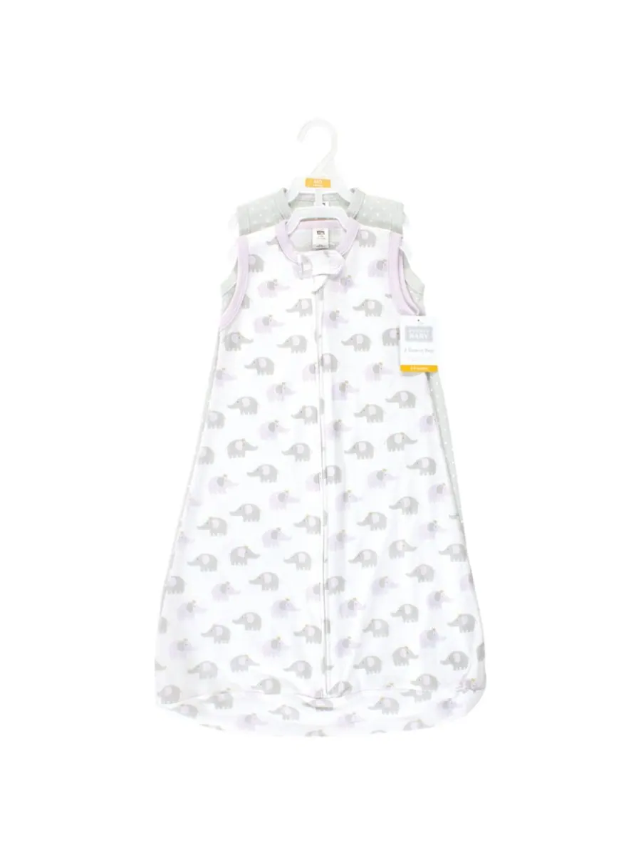 Хлопковая блузка с длинными рукавами - решение для сна Hudson Baby, Lilac elephants sleeveless — 4