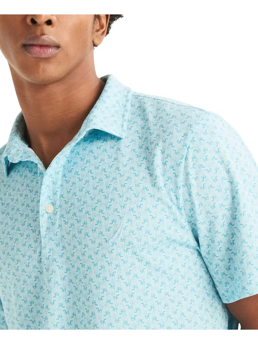 Мужская поло из полиэстера с принтом Drink Print Nautica — изображение 4 из 5, синий