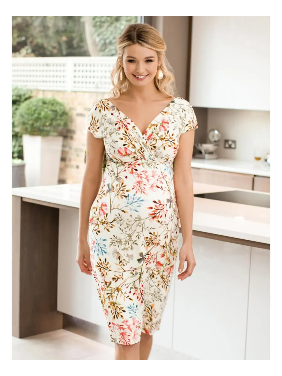 Платье-футляр в стиле Бардо для беременных Tiffany Rose Maternity, Watercolour meadow — изображение 4 из 8