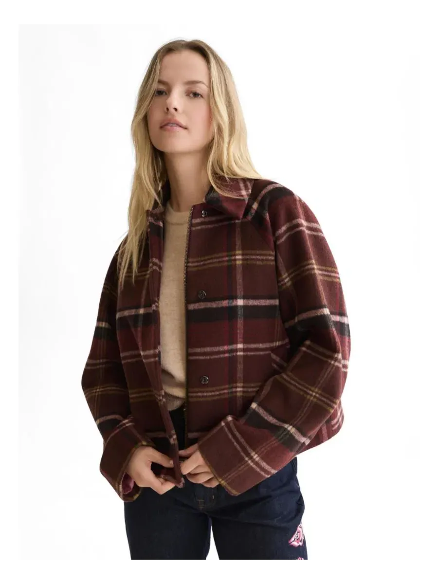 Жакет-рубашка в клетку Women's Checked Short Jacket SCOTCH & SODA