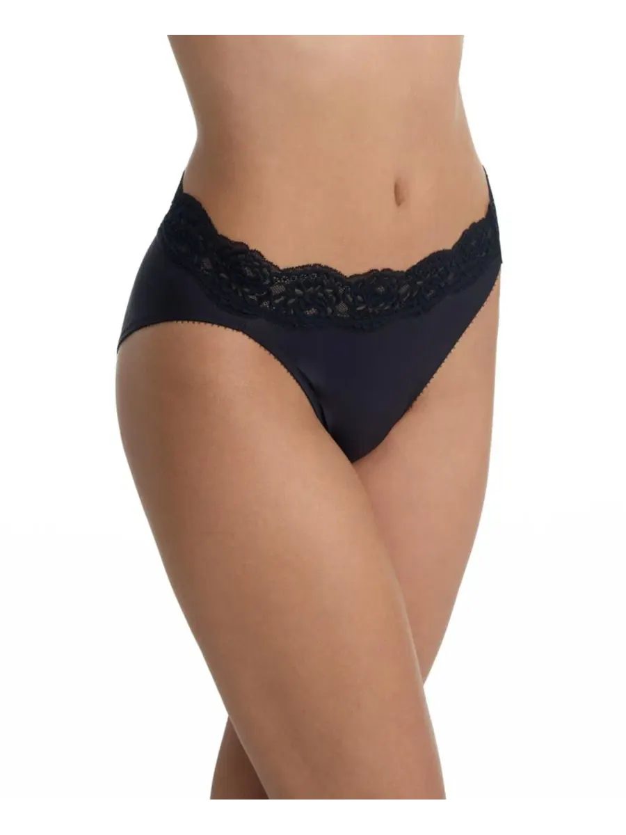 Трусы слипы с кружевной отделкой Divine Lace Trim French Cut Skarlett Blue — изображение 2 из 3, черный