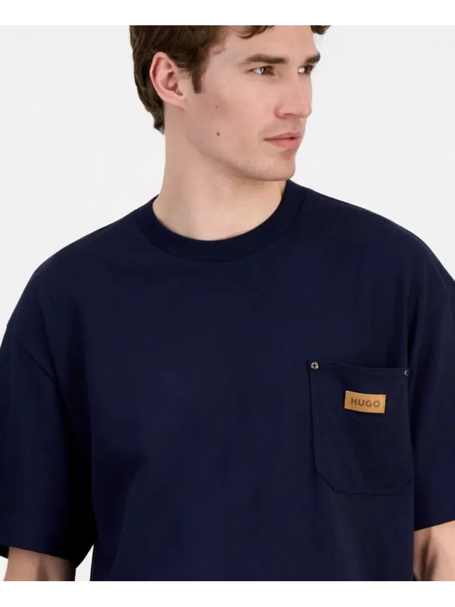 Футболка с нагрудным карманом Nevado Pocket Hugo Boss — изображение 3 из 4, синий