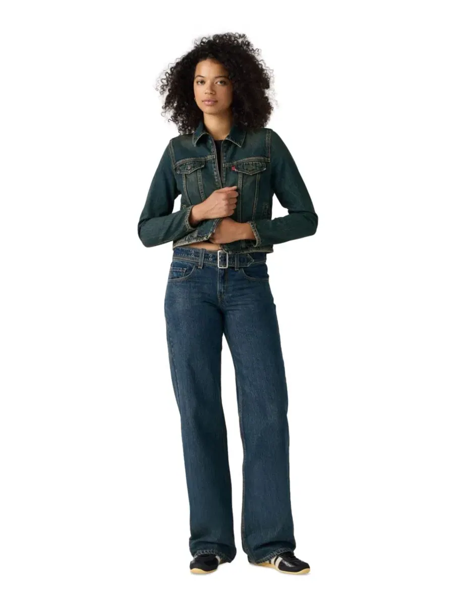 Джинсы свободные с заниженной талией и ремнем Levi's — изображение 2 из 5, серебристый