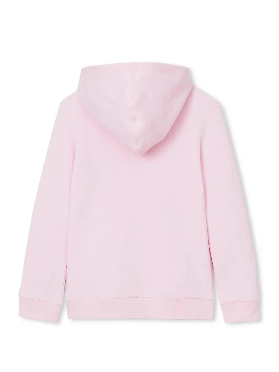 Детское худи из флиса с капюшоном, модель Husky Fleece Lands' End — изображение 2 из 3, розовый