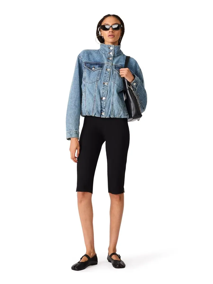 Джинсовая куртка Steve Madden Allyson Funnel Neck — изображение 2 из 5, синий