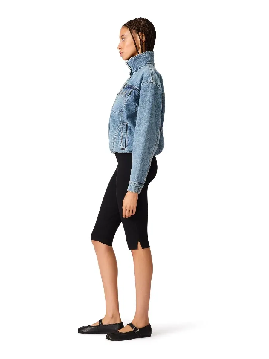 Джинсовая куртка Steve Madden Allyson Funnel Neck — изображение 3 из 5, синий