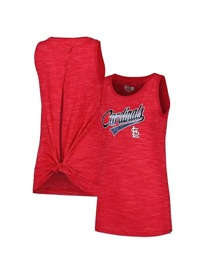 Женская красная майка-топ St. Louis Cardinals Space-Dye Active New Era