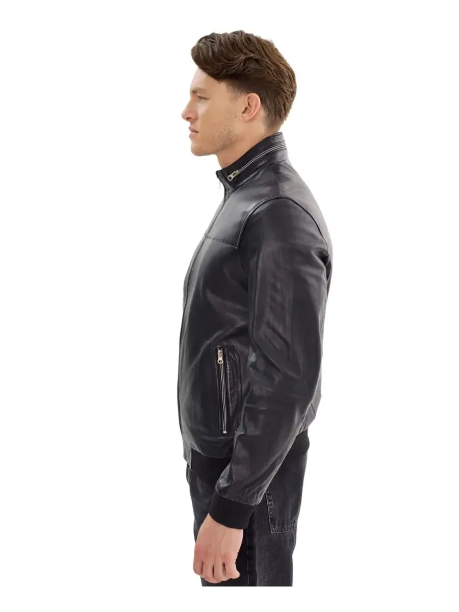Мужская кожаная куртка Andrea Regency Leathers — изображение 3 из 5, черный