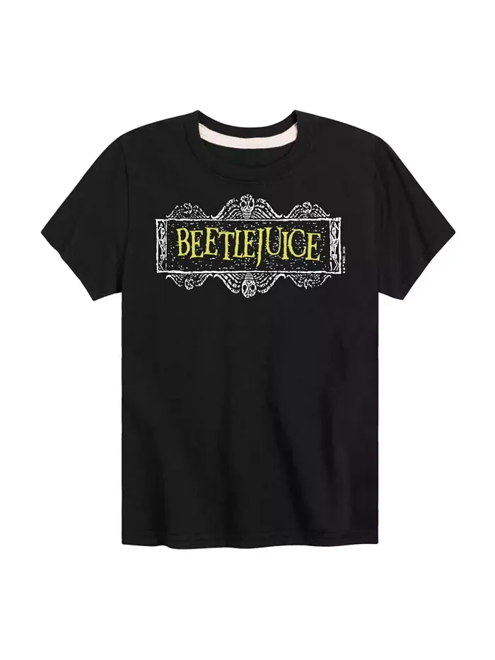 Футболка с принтом для мальчиков Big Boys Beetlejuice — черный