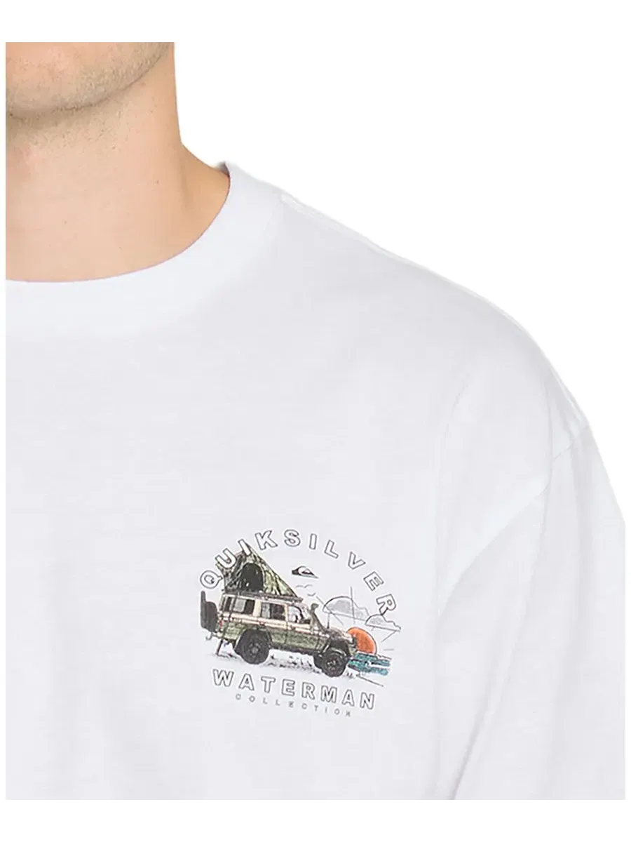 Мужская футболка Quiksilver Traveler Classic с коротким рукавом Quiksilver Waterman — изображение 3 из 3, белый