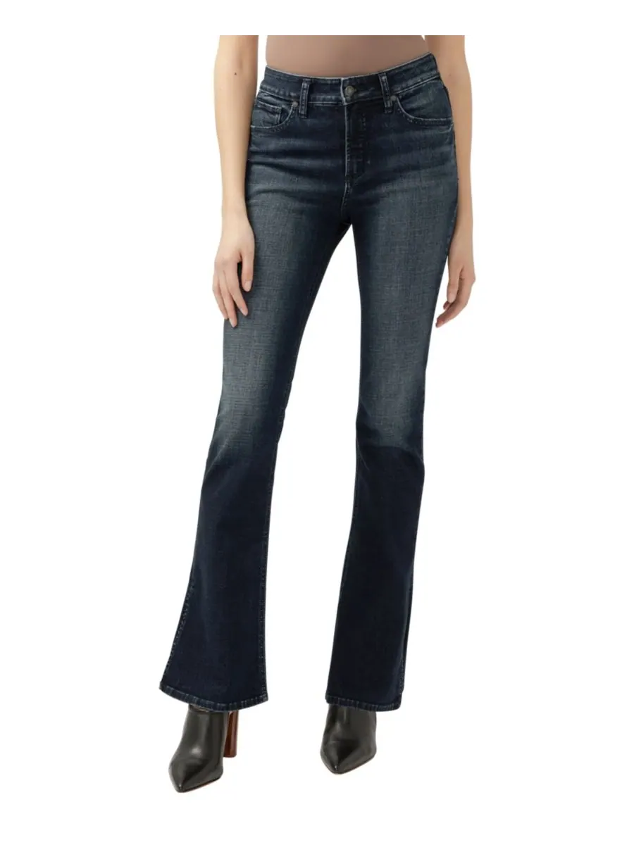Женские джинсы Avery High Rise Curvy Fit Slim Bootcut Silver Jeans Co