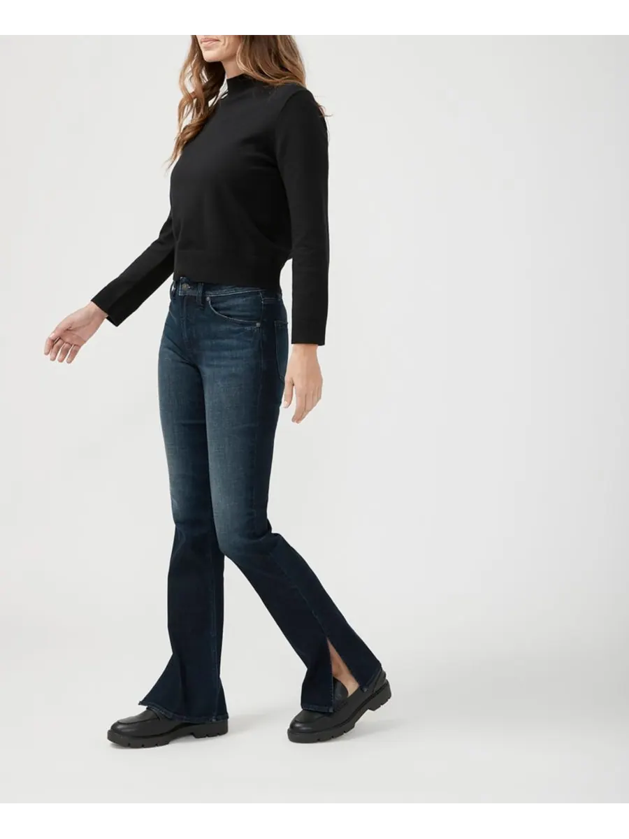 Женские джинсы Avery High Rise Curvy Fit Slim Bootcut Silver Jeans Co — изображение 7 из 8, синий