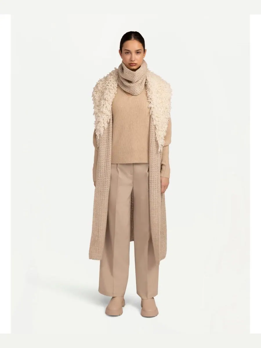Женский кашемировый жилет с петлевой строчкой Gobi Cashmere — изображение 2 из 6, серый