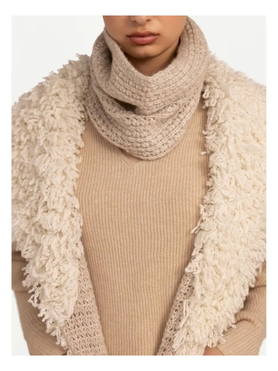 Женский кашемировый жилет с петлевой строчкой Gobi Cashmere — изображение 5 из 6, серый
