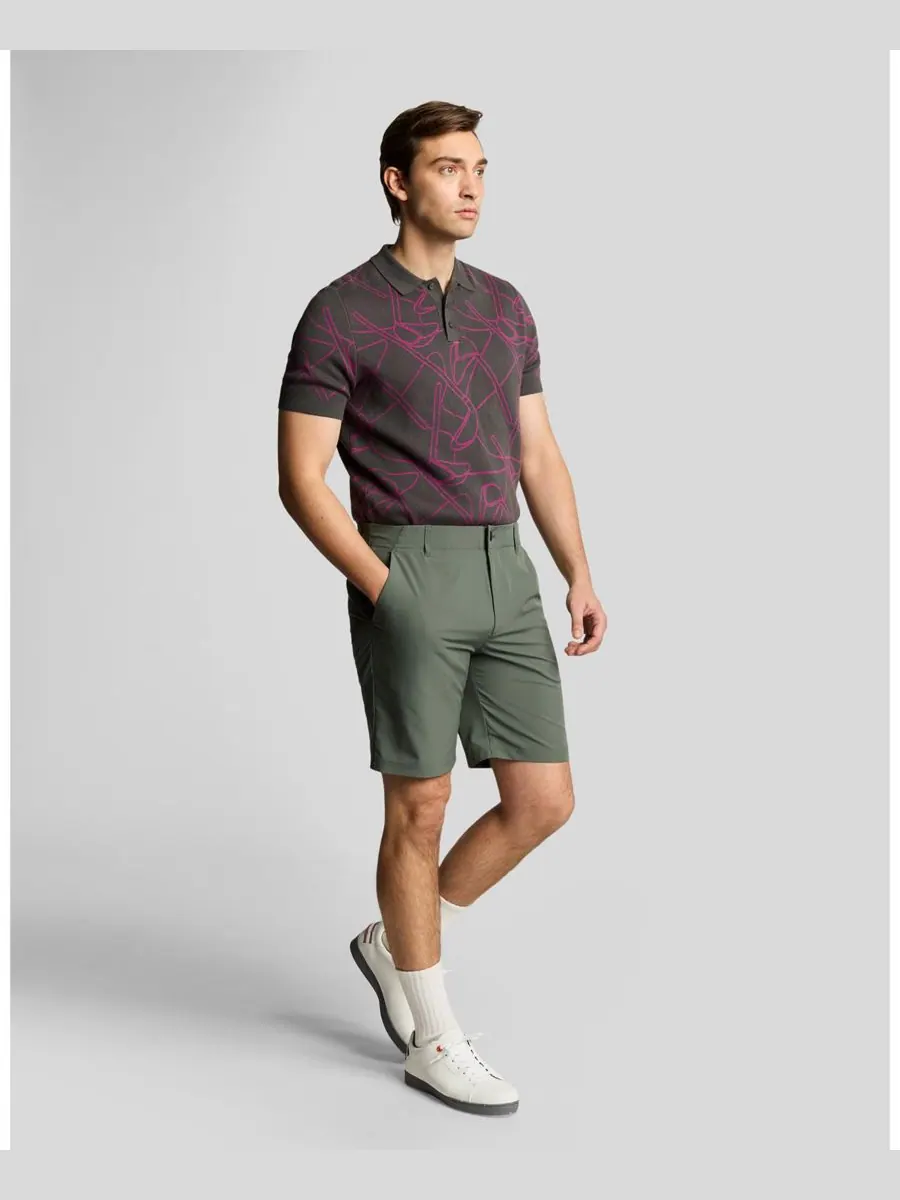 Мужские шорты для гольфа с пятью карманами Lyle & Scott — изображение 4 из 5, зеленый