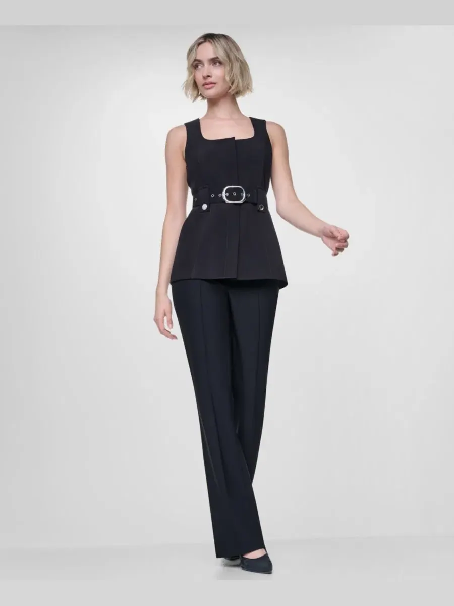 Женский поясной жилет без рукавов DKNY — изображение 3 из 10, черный