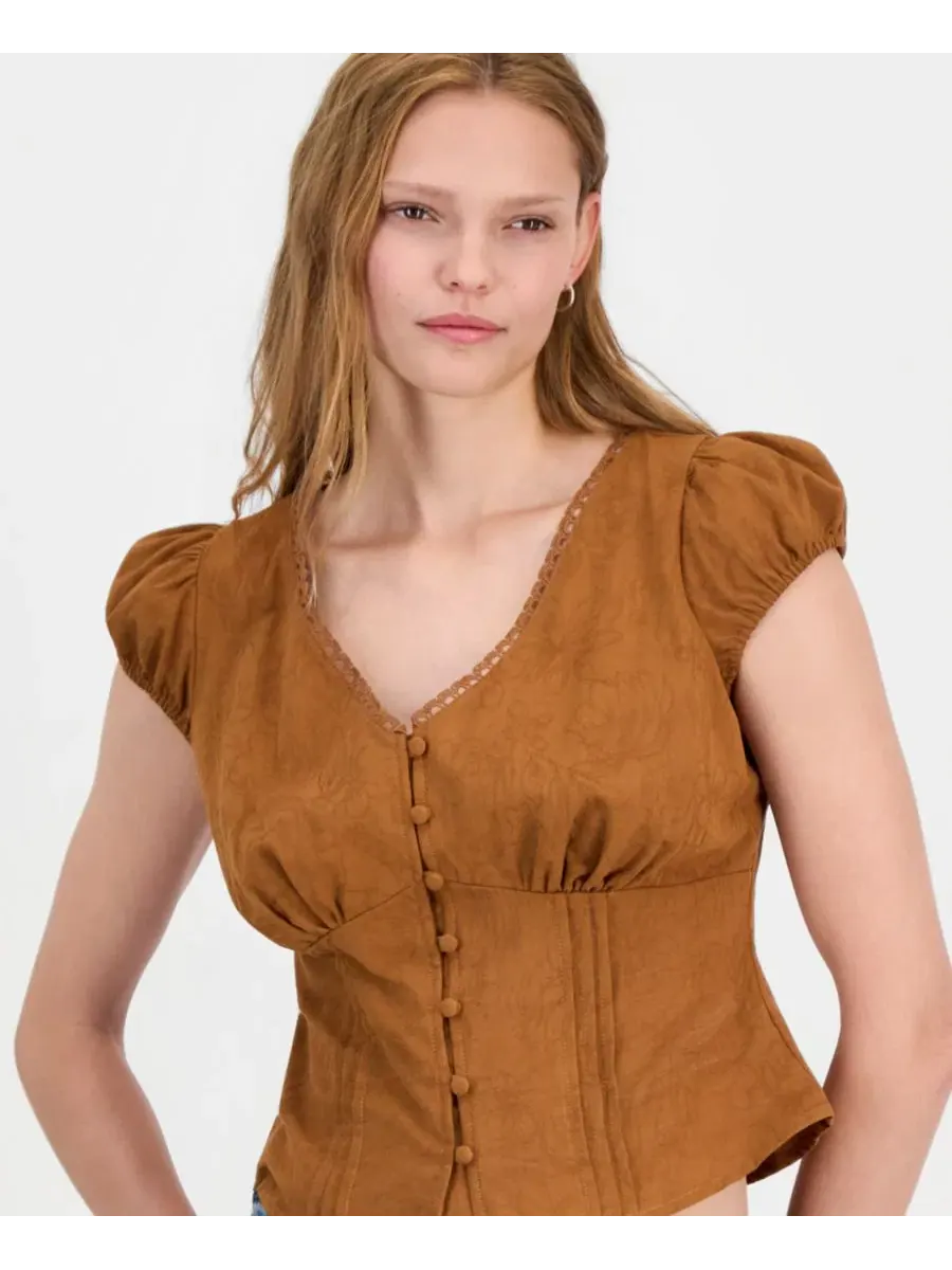 Блуза Femme с коротким рукавом и защипами And Now This, Melanin — изображение 3 из 3