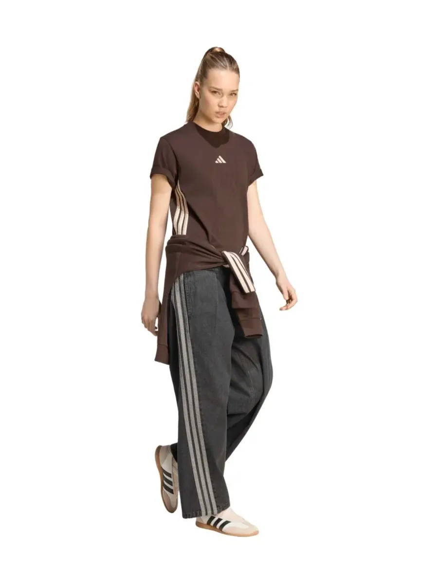 Джинсовые брюки свободного кроя Stadium Washed Denim adidas — изображение 2 из 4, черный