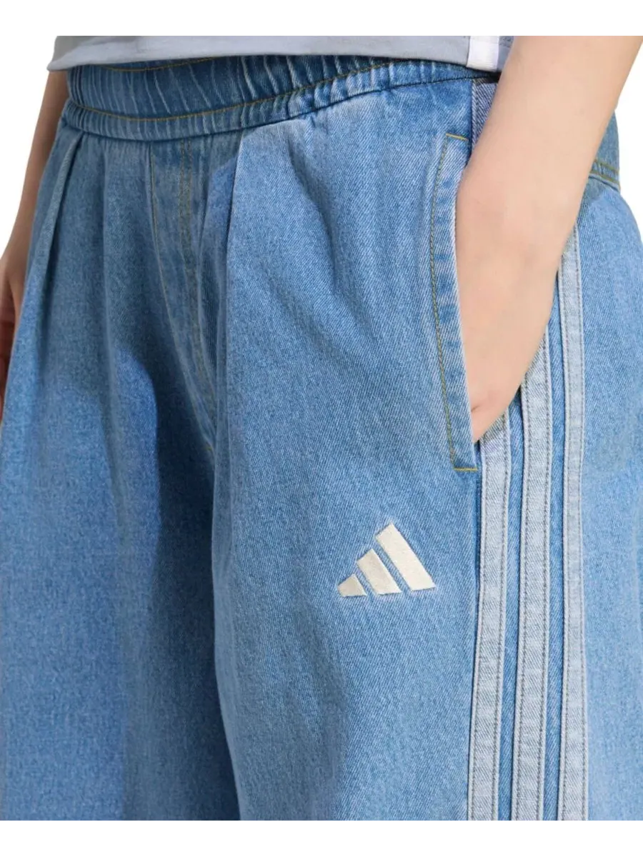 Джинсовые брюки свободного кроя Stadium Washed Denim Loose Fit Pants adidas — изображение 3 из 5, небесно-голубой