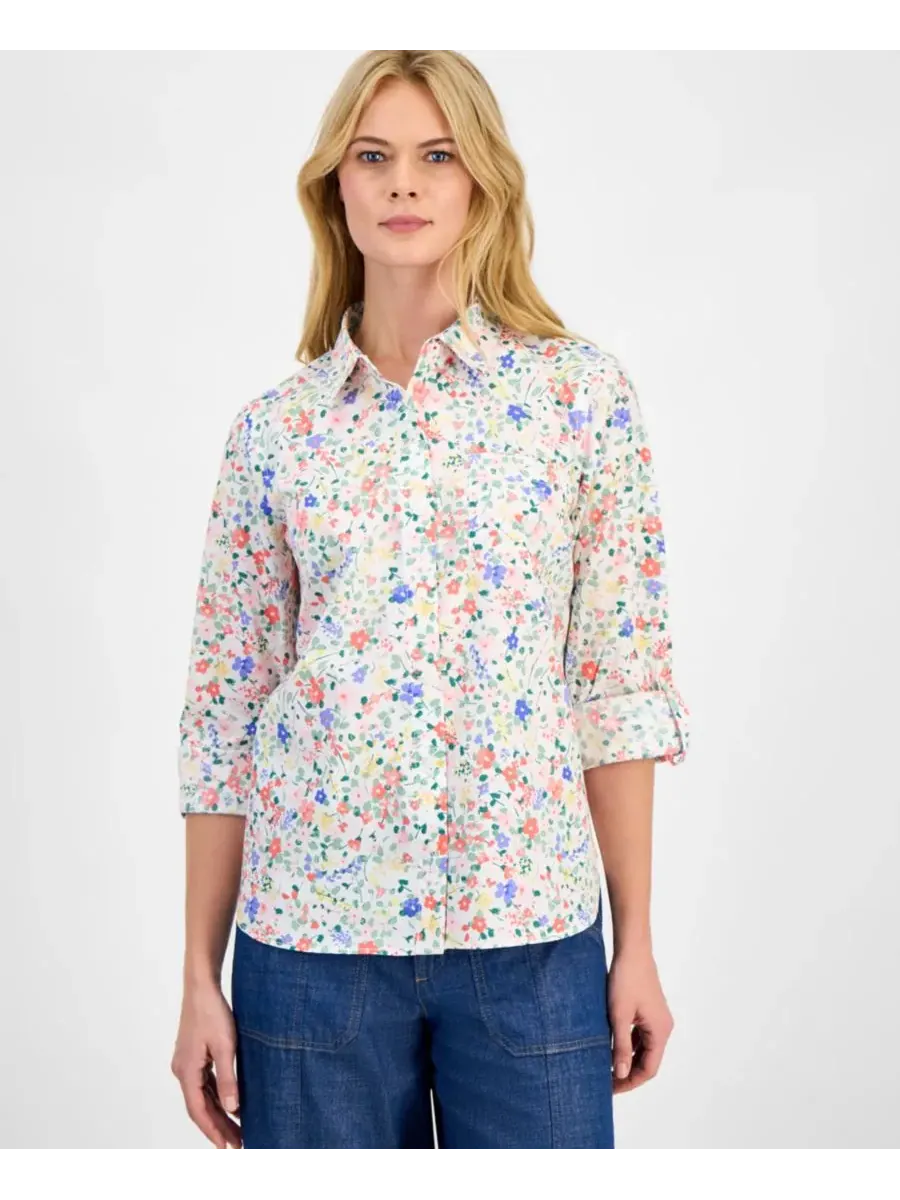 Женская рубашка Nautica с узором и отворотом Nautica Jeans