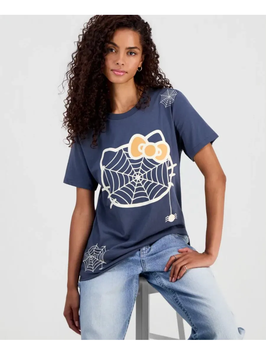 Футболка с коротким рукавом и принтом Hello Kitty Grayson Threads, The Label — изображение 3 из 4, серый