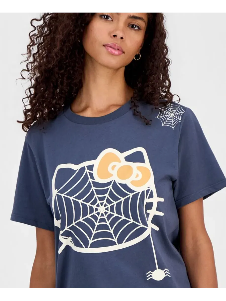 Футболка с коротким рукавом и принтом Hello Kitty Grayson Threads, The Label — изображение 4 из 4, серый