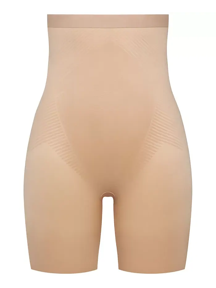 Thinstincts 2.0 Высокие шорты до середины бедра SPANX — изображение 4 из 4, бежевый
