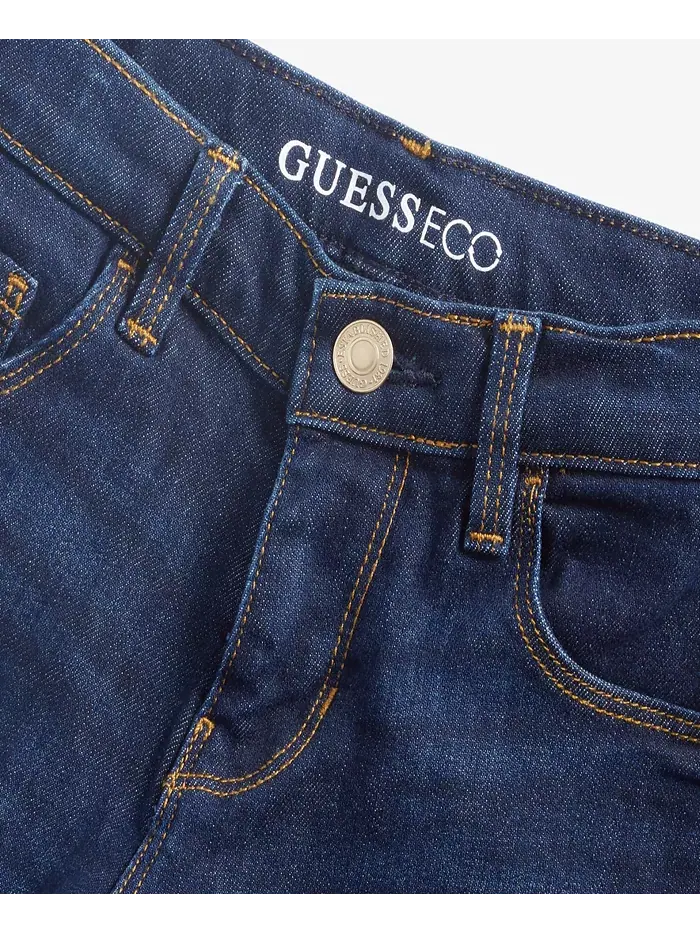 Джинсы прямые с пятью карманами для девочек старшего возраста GUESS — изображение 3 из 7, черный