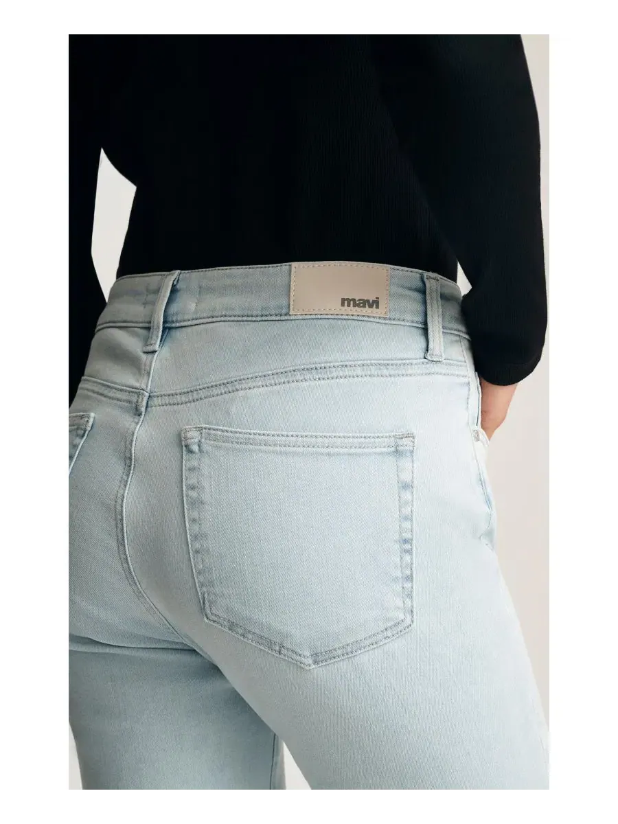 Джинсы boyfriend с заниженной талией Bleached Feather Blue Mavi Jeans — изображение 5 из 6, синий