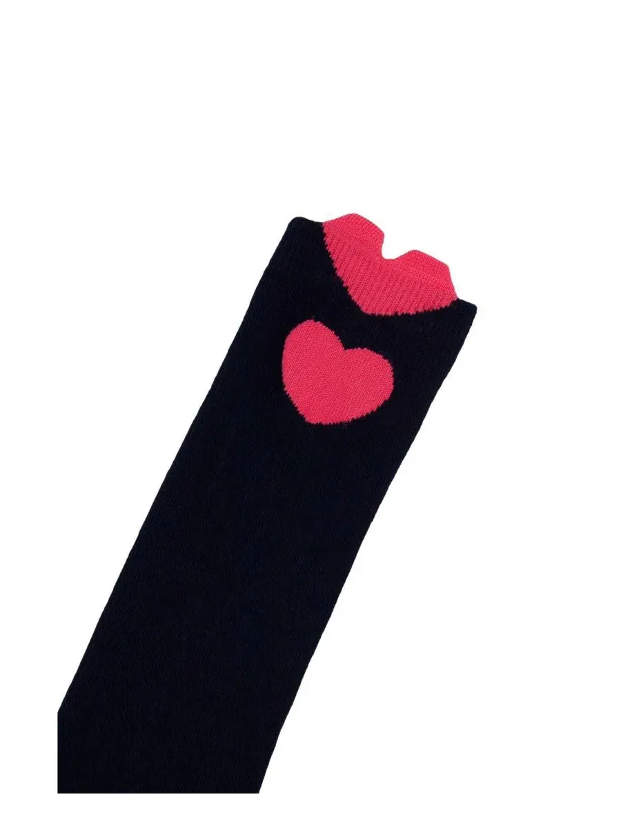 Комплект носков из 3 пар с сердечками, модель Little and Big Girl Deux par Deux — изображение 5 из 5