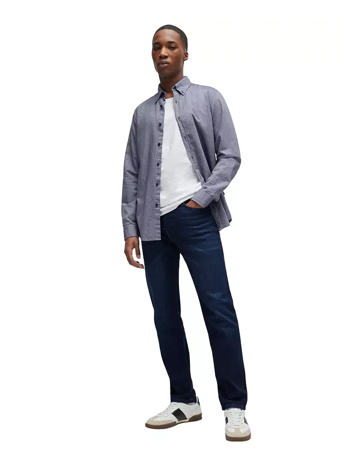 Мужские джинсы Regular Fit Comfort Stretch Hugo Boss — изображение 4 из 5, синий
