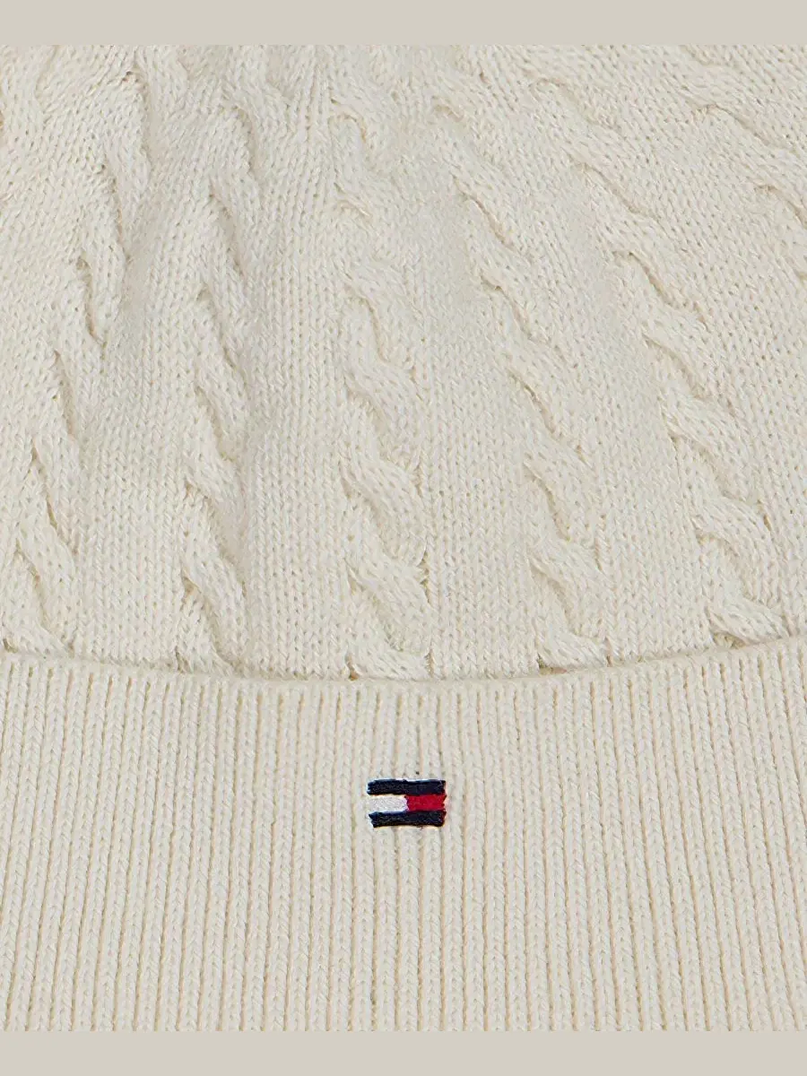 Комплект из боди и шапки с косами Tommy Hilfiger — изображение 4 из 4, бежевый