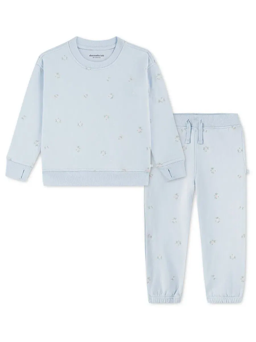 Комплект из свитшота и брюк, с вышивкой abercrombie kids