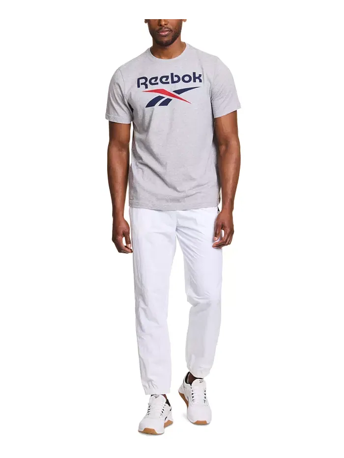 Мужская классическая футболка с логотипом Reebok — изображение 3 из 3, серый